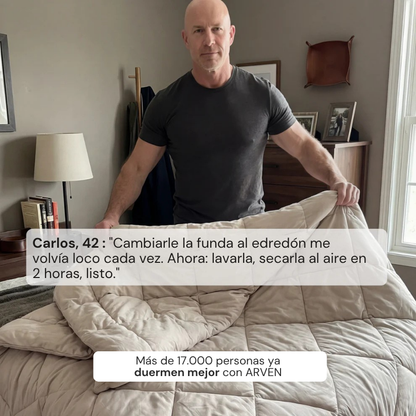 ARVEN DreamWrap® — El edredón que se lava como una sábana