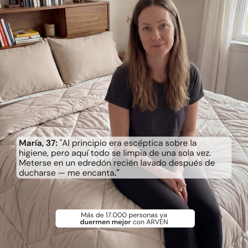 ARVEN DreamWrap® — El edredón que se lava como una sábana