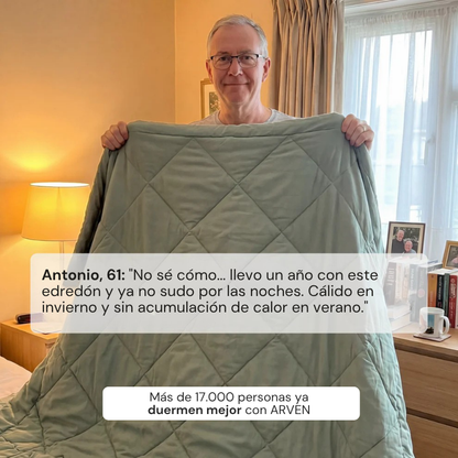 ARVEN DreamWrap® — El edredón que se lava como una sábana